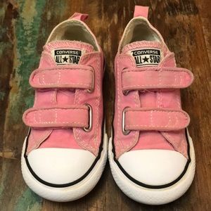 Pink Velcro Converse